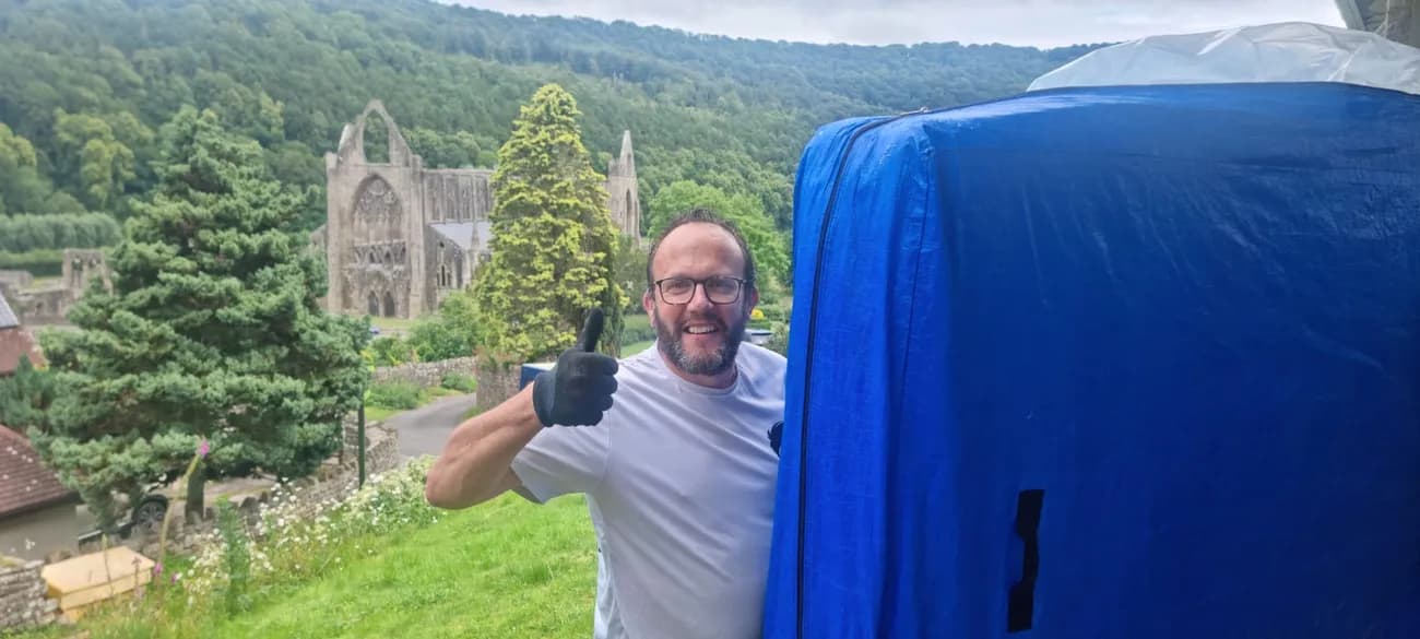 Chepstow Man With A Van on a removal near Tintern Abbey in the Wye valley